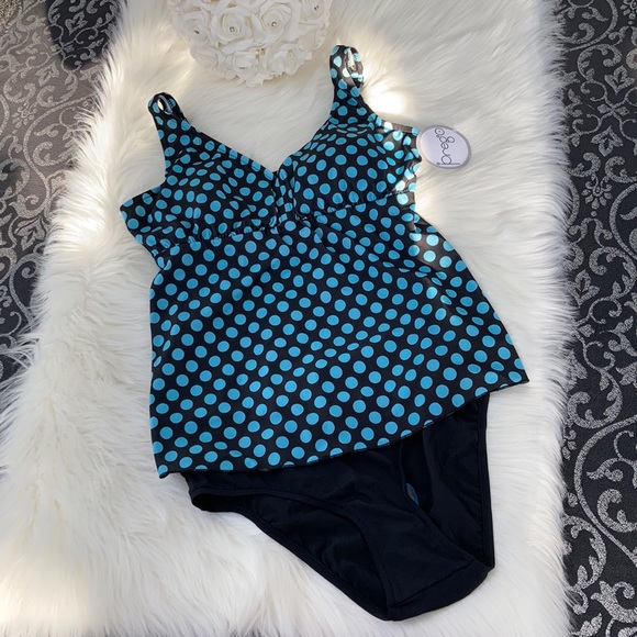 NWT Prego Maternity Polka Dot Tankini Swimsuit Set - Picture 8 of 13